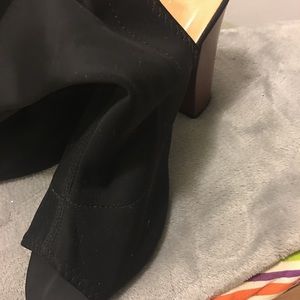 Thigh high peep toe sexy boots